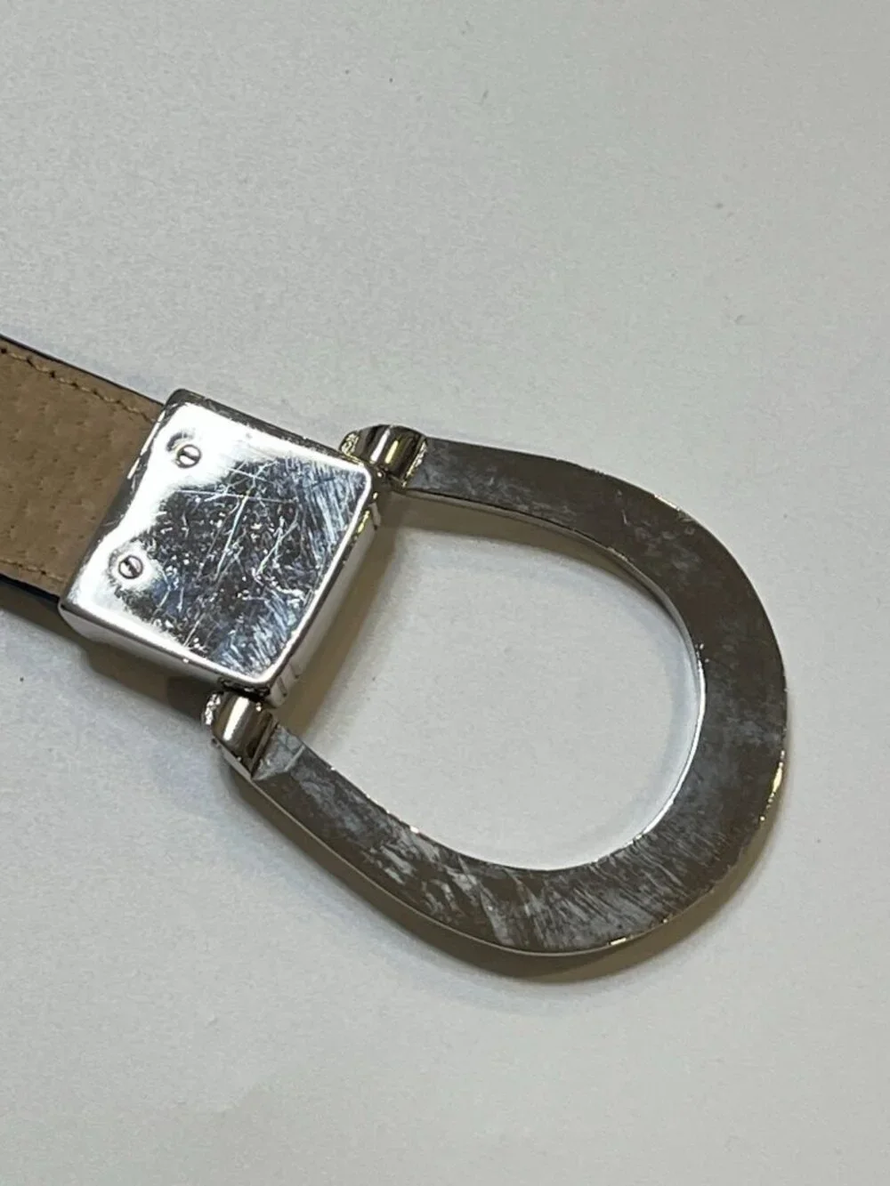 Genuine Leather Western Studded Belt Silver Horseshoe Buckle Black 40